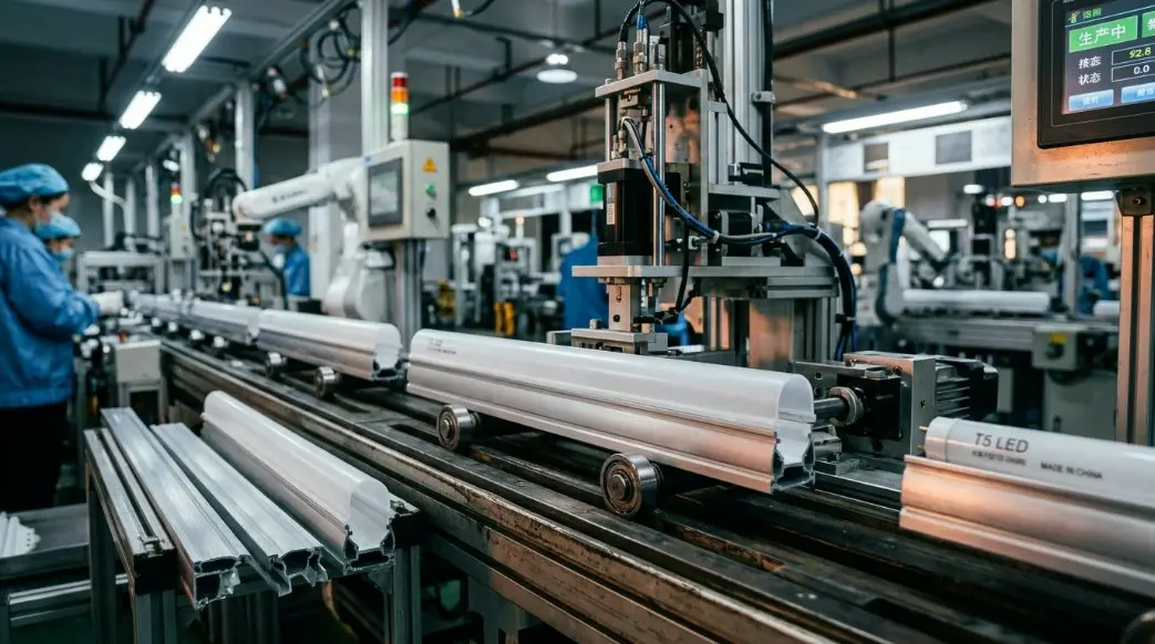 Kinijos „Premier T5“ LED vamzdžių korpusų gamykla: 2026 m. ekologinio dizaino atitikties ir automatinio individualaus tiekimo vadovas