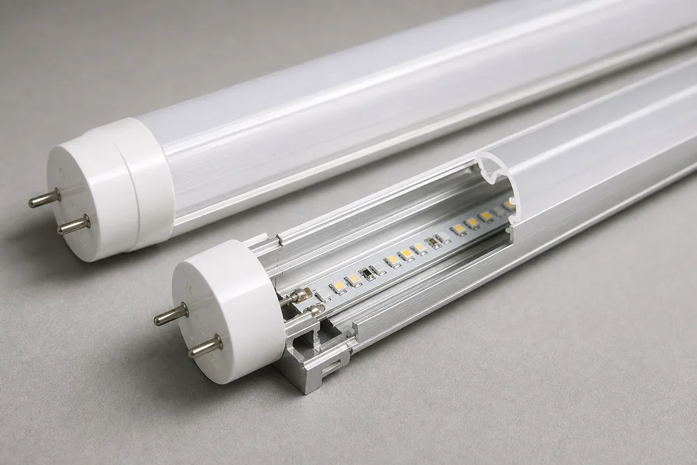 2026 LED T8 kompiuterio išorinis vamzdis ir vidinis aliuminio korpusas, skirtas originalios įrangos gamintojams ir privačios etiketės vamzdžio ir lempos rinkiniui